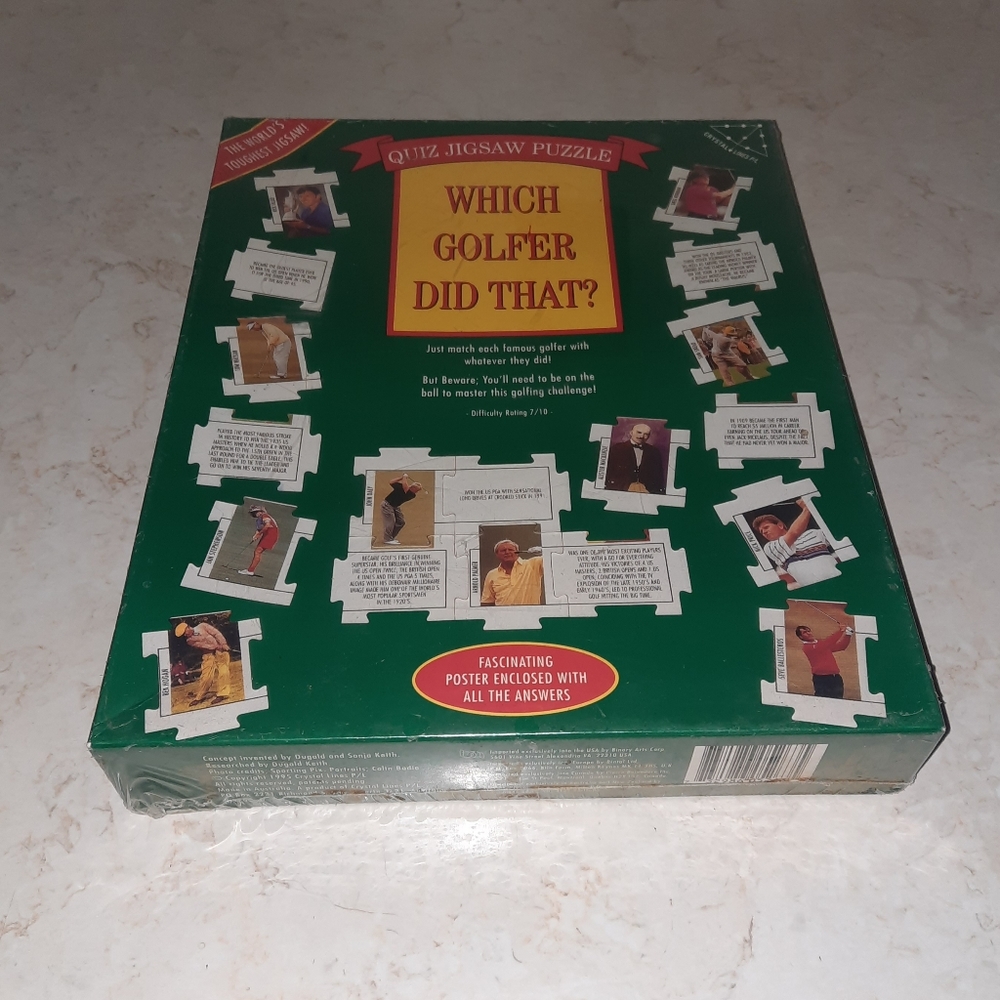 Which Golfer Did That Vintage Puzzle Game